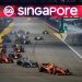 新加坡大奖赛赛道上飞驰的 F1 赛车