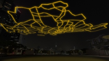 2019 年照亮新加坡灯光展上的 “City Gazing Singapore” 装置