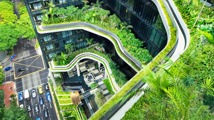 皮克林宾乐雅酒店绿色空间的鸟瞰图