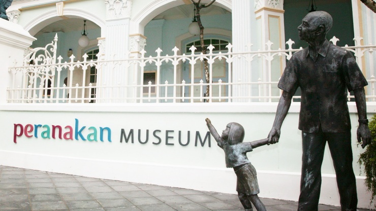 Statues outside of the Peranakan Museum