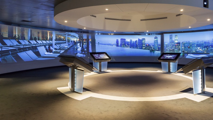 新加坡城市展览管内的多个互动式展览