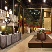 The interior lobby of AMOY by Far East Hospitality