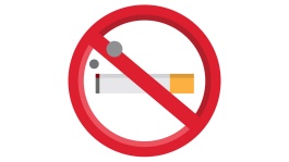 插图：“禁止吸烟”的红色标志