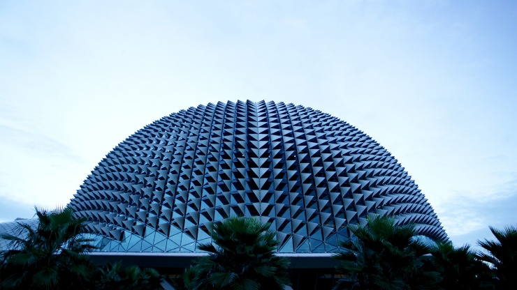 新加坡滨海艺术中心的广角镜头