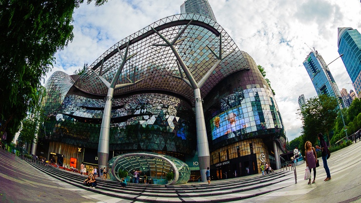 Wide shot of ION Orchard’s exterior